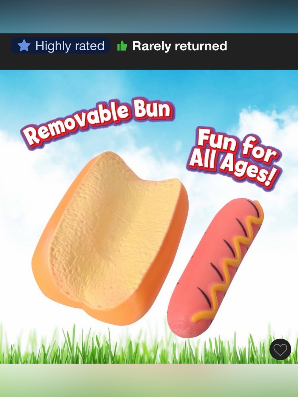 Sunny Days Squeezy Hot Dog Squishy Viral
Fidget Toy